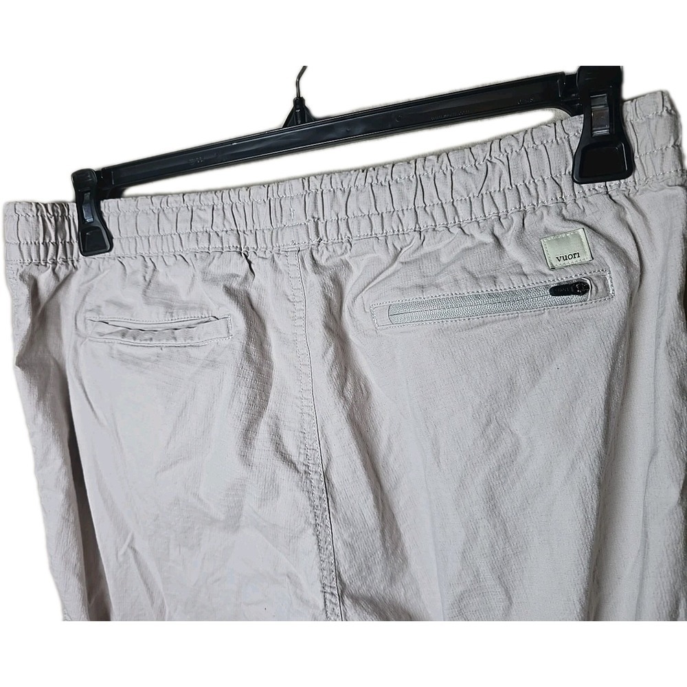 Vuori Ripstop Pants Women's Size Large Brown Elastic Waist Drawstring Raw Hem t9 - Picture 5 of 5